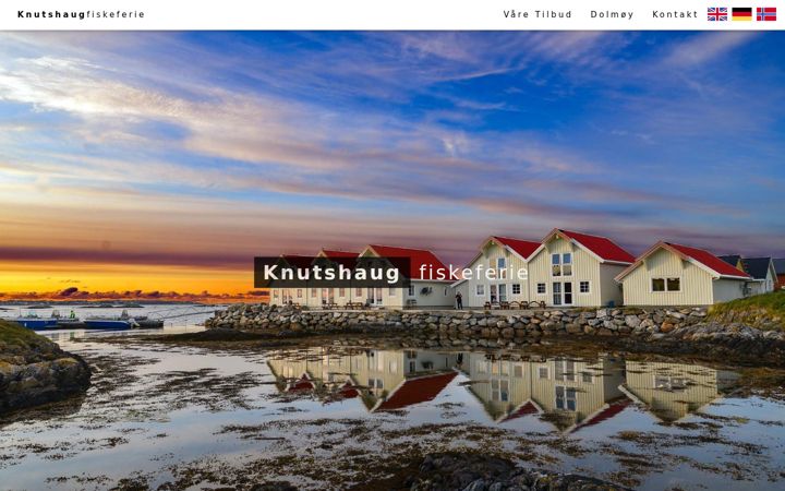 Screenshot of knutshaugfiskeferie.no