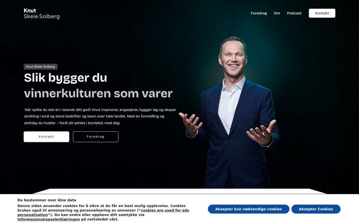 Screenshot of knutskeiesolberg.no