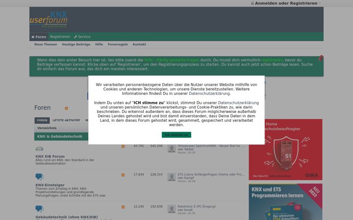 Képernyőkép: knx-user-forum.de
