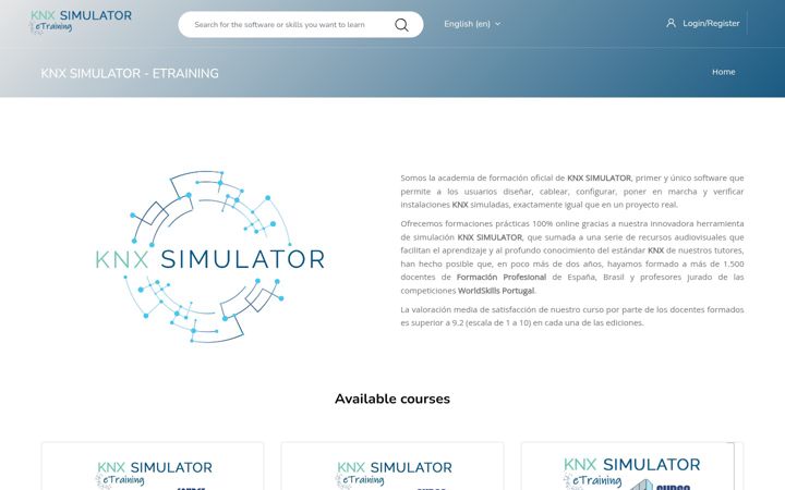 Screenshot of knxetraining.com