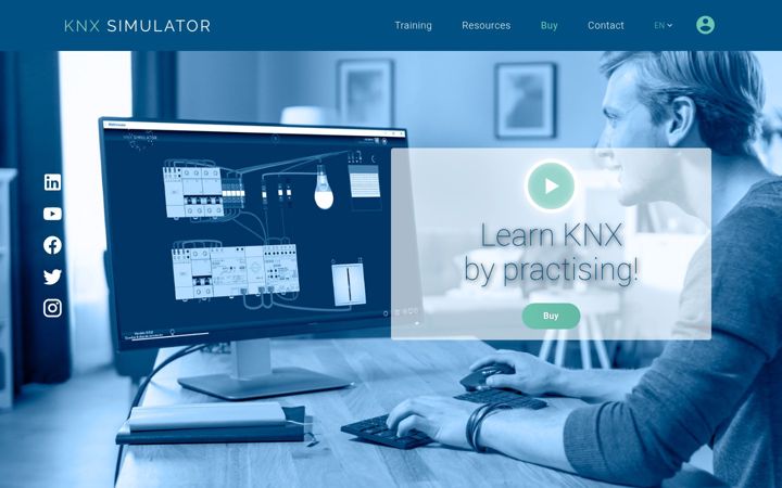 Screenshot of knxsimulator.com