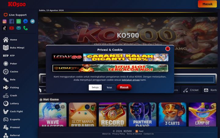 Screenshot of ko500.org