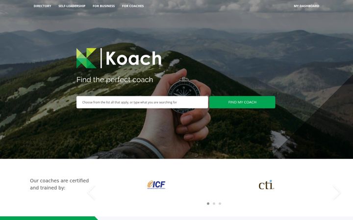 Screenshot of koach.net