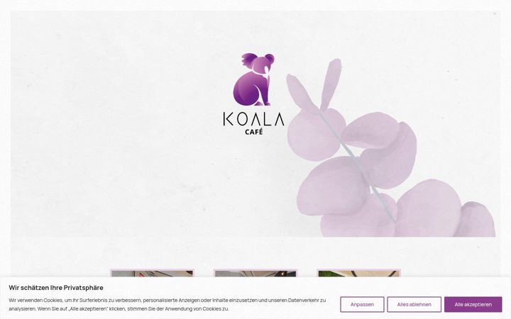 Screenshot of koala-cafe-wiesbaden.de
