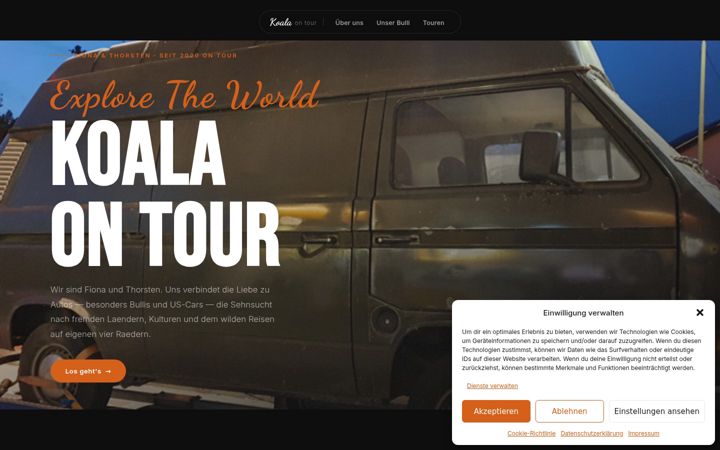 Screenshot of koalaontour.de