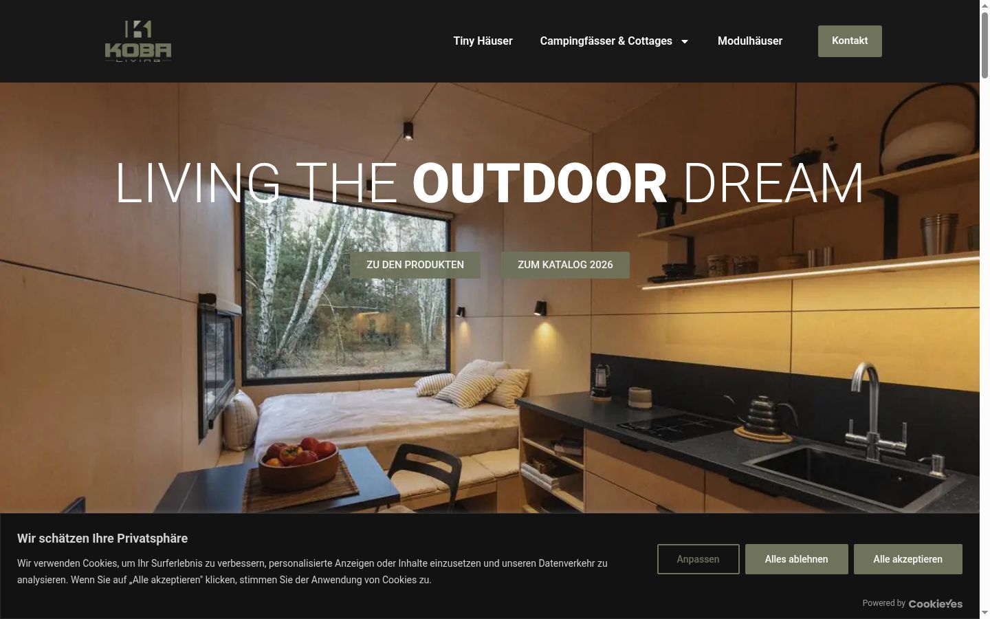 Screenshot of the consent banner shown before any interaction