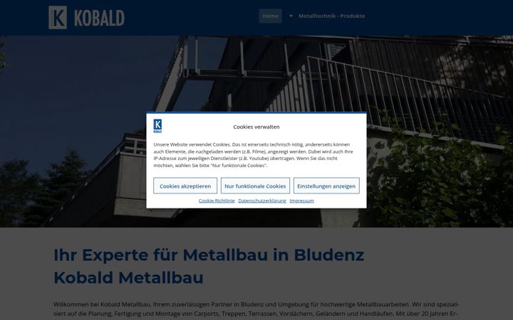 Screenshot of kobald-metallbau.at
