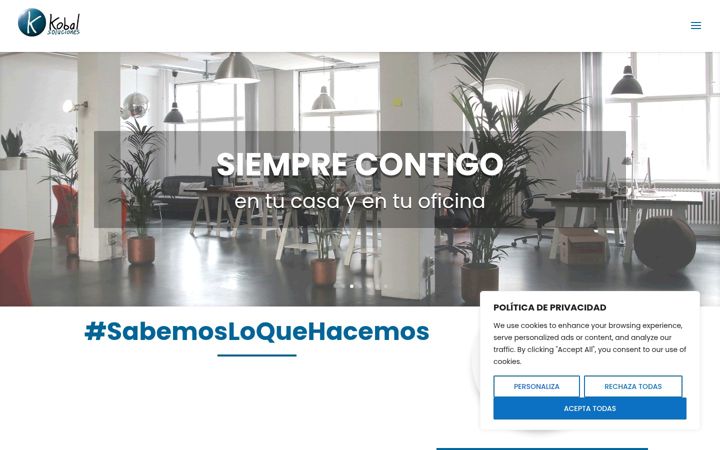Screenshot of kobalsoluciones.com