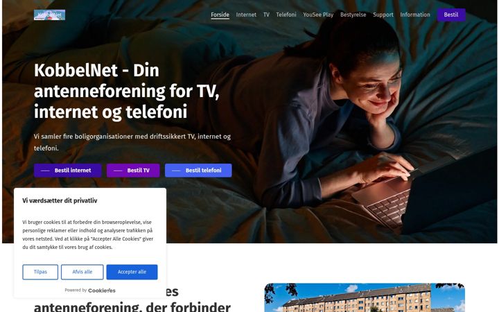 Screenshot of kobbelnet.dk