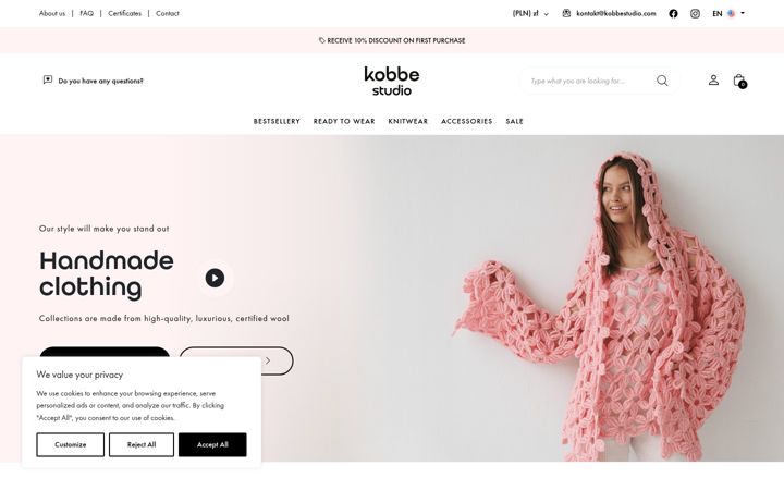 Screenshot of kobbestudio.com