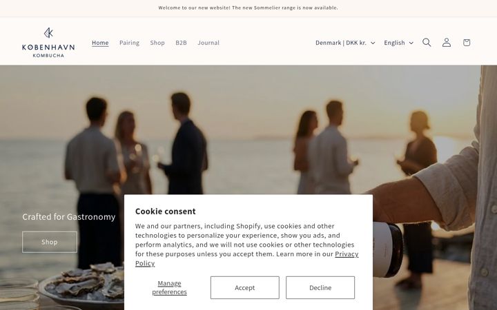 Screenshot of kobenhavnkombucha.com