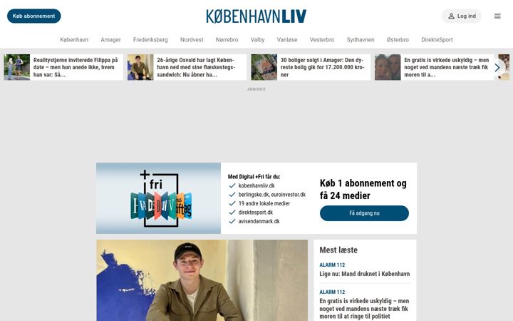 Screenshot of kobenhavnliv.dk