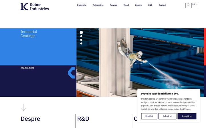 Screenshot of kober-industries.com
