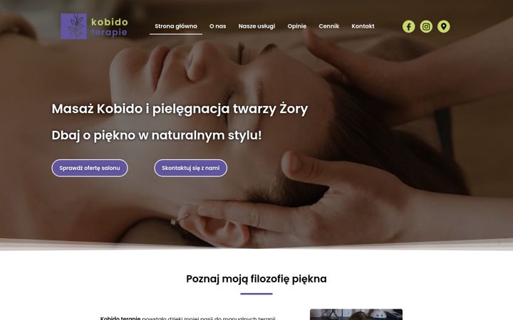 Skærmbillede af kobido-terapie.pl