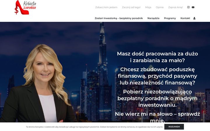 Screenshot of kobietazarabia.com
