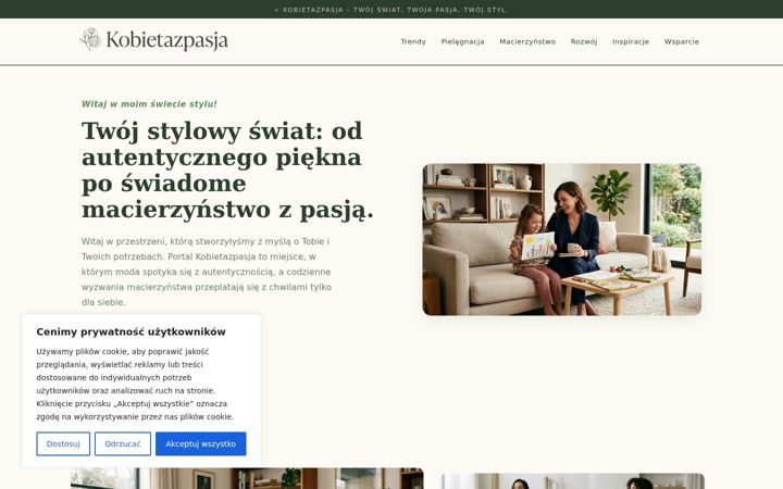 Screenshot of kobietazpasja.pl