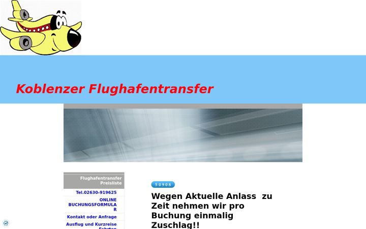 Screenshot of koblenzer-flughafentransfer.com