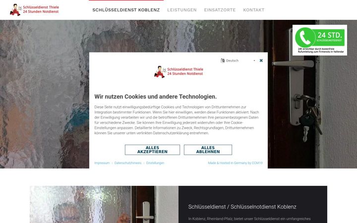Screenshot of koblenzer-schluesseldienst.de