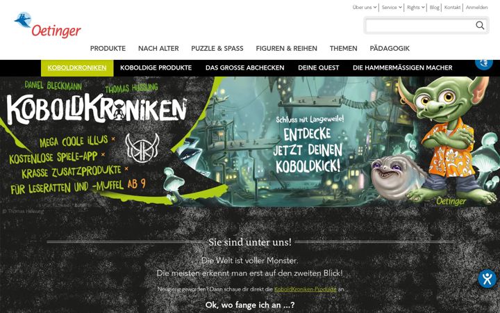 Screenshot of koboldkroniken.de