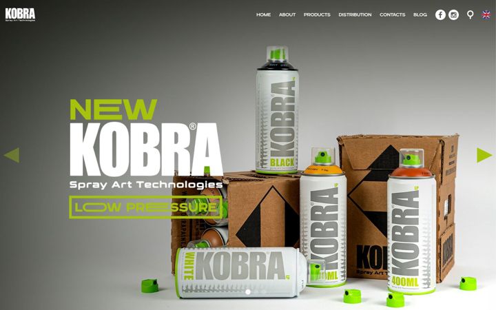 Kuvakaappaus sivustosta kobrapaint.com