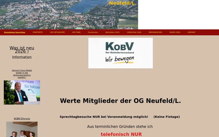 Screenshot of kobv-neufeld.at