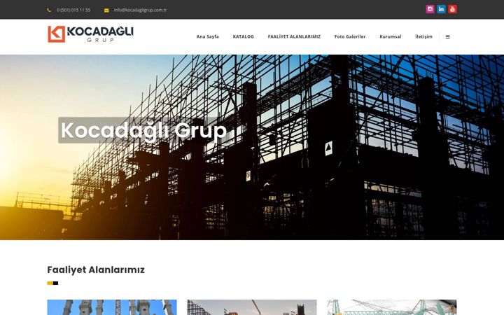 Screenshot of kocadagligrup.com.tr
