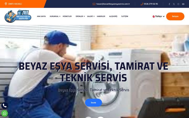 Screenshot of kocaelibeyazesyaservis.com.tr