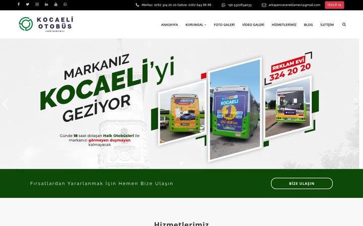 Screenshot of kocaeliotobusreklam.com