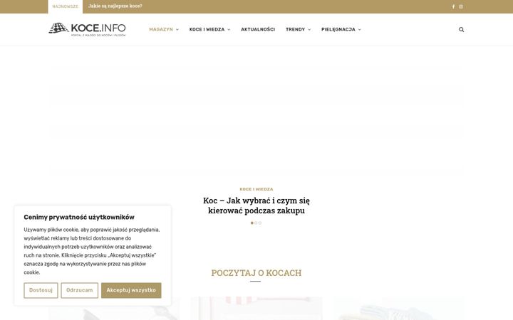 Screenshot of koce.info