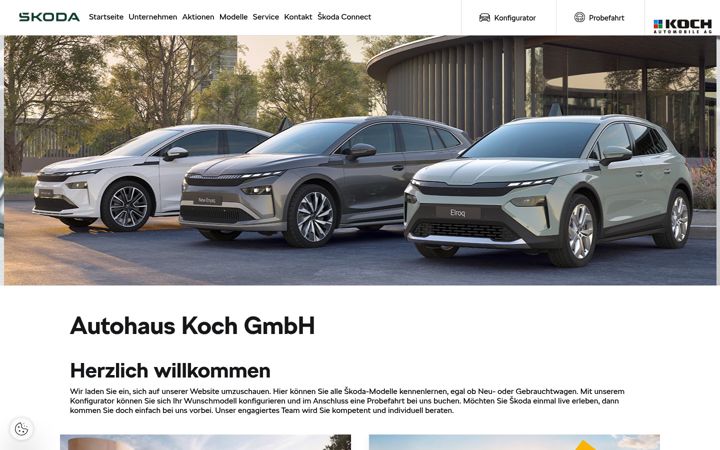 Screenshot of koch-berlin.skoda-auto.de