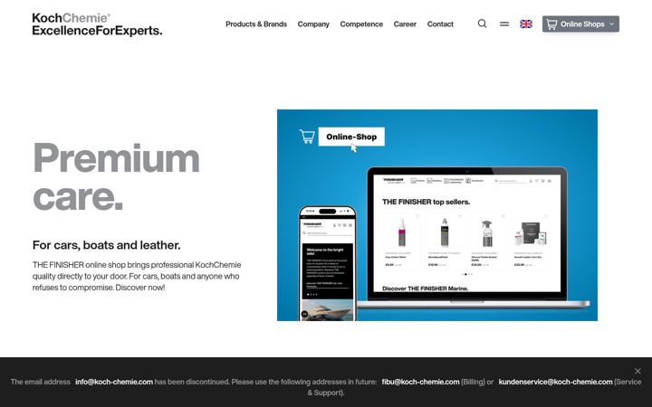 Screenshot of koch-chemie.com