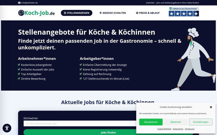 Screenshot of koch-job.de