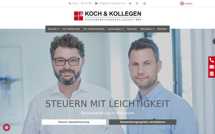 Screenshot of koch-kollegen.de
