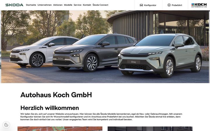 Screenshot of koch-ludwigsfelde.skoda-auto.de