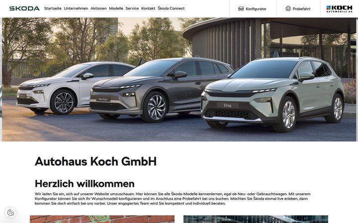 Screenshot of koch-neuruppin.skoda-auto.de