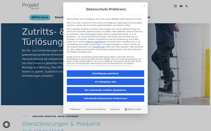 Screenshot of koch-projekt.de