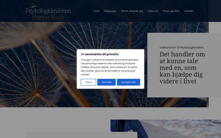 Screenshot of koch-psyk.dk