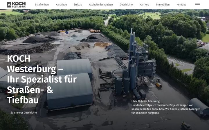 Screenshot of koch-strassenbau.com