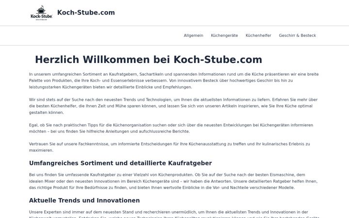 Screenshot of koch-stube.com
