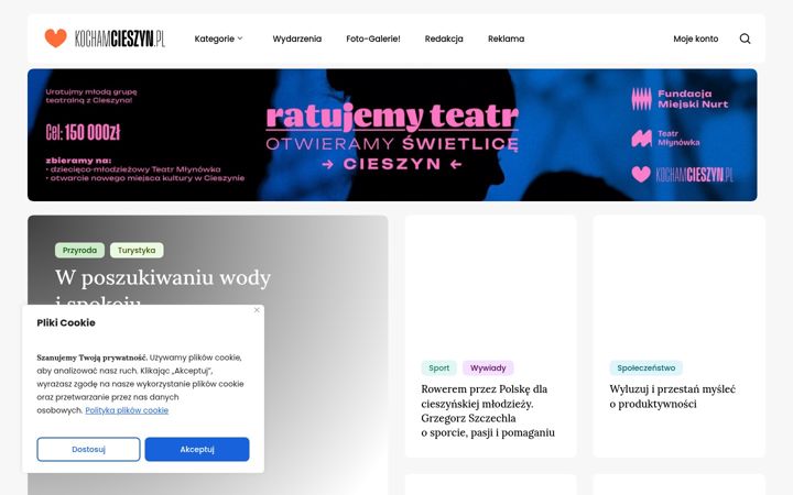 Screenshot of kochamcieszyn.pl