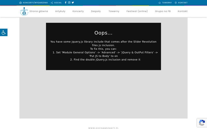 Screenshot of kochamszanty.pl