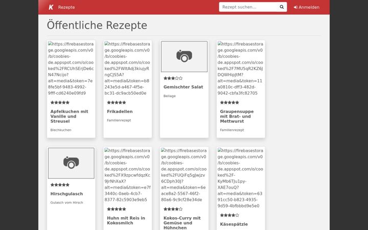 Screenshot of kochbibel.com
