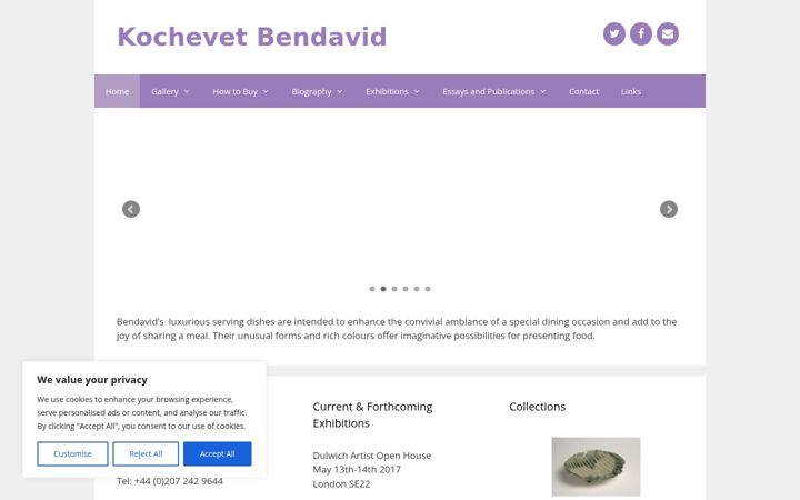 Screenshot of kochevetceramics.co.uk