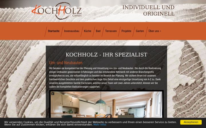 Screenshot of kochholz.ch