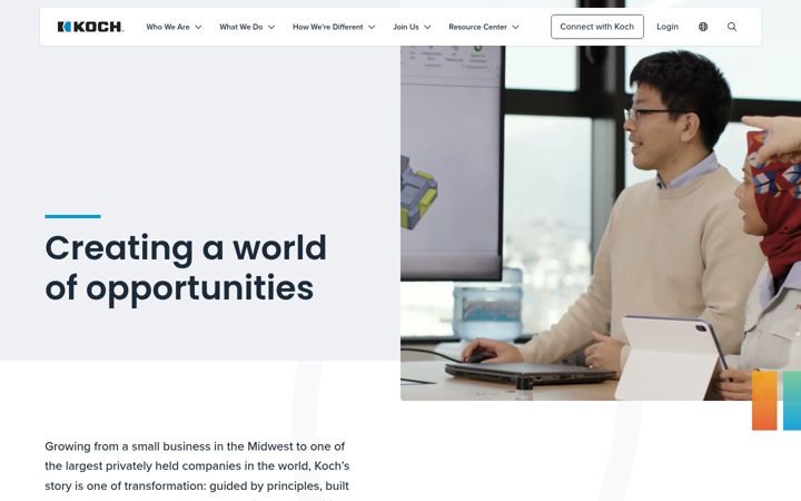 Screenshot of kochinc.com