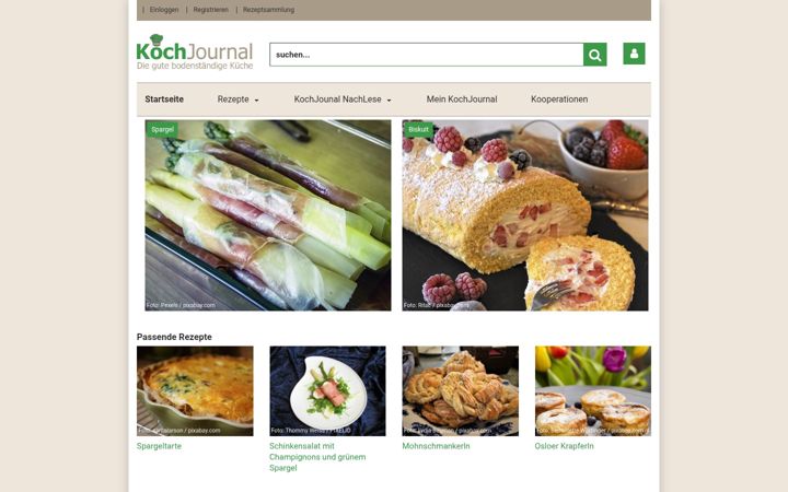 Screenshot of kochjournal.at