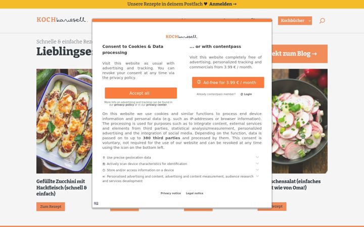 Screenshot of kochkarussell.com