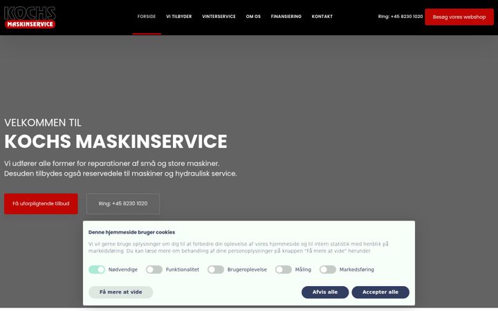 Screenshot of kochs-maskinservice.dk