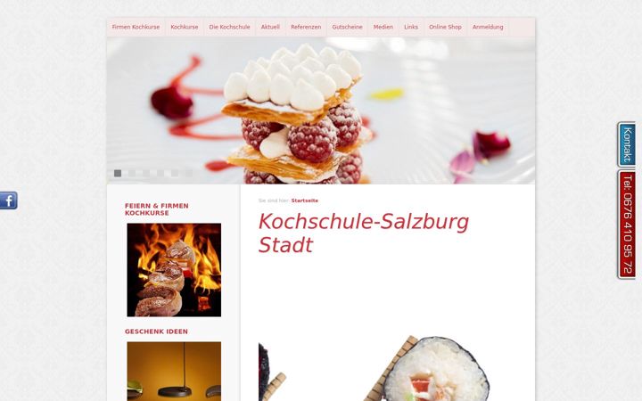 Screenshot of kochschulesalzburg.com