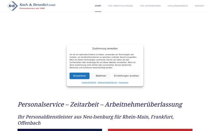 Screenshot of kochundbenedict.de